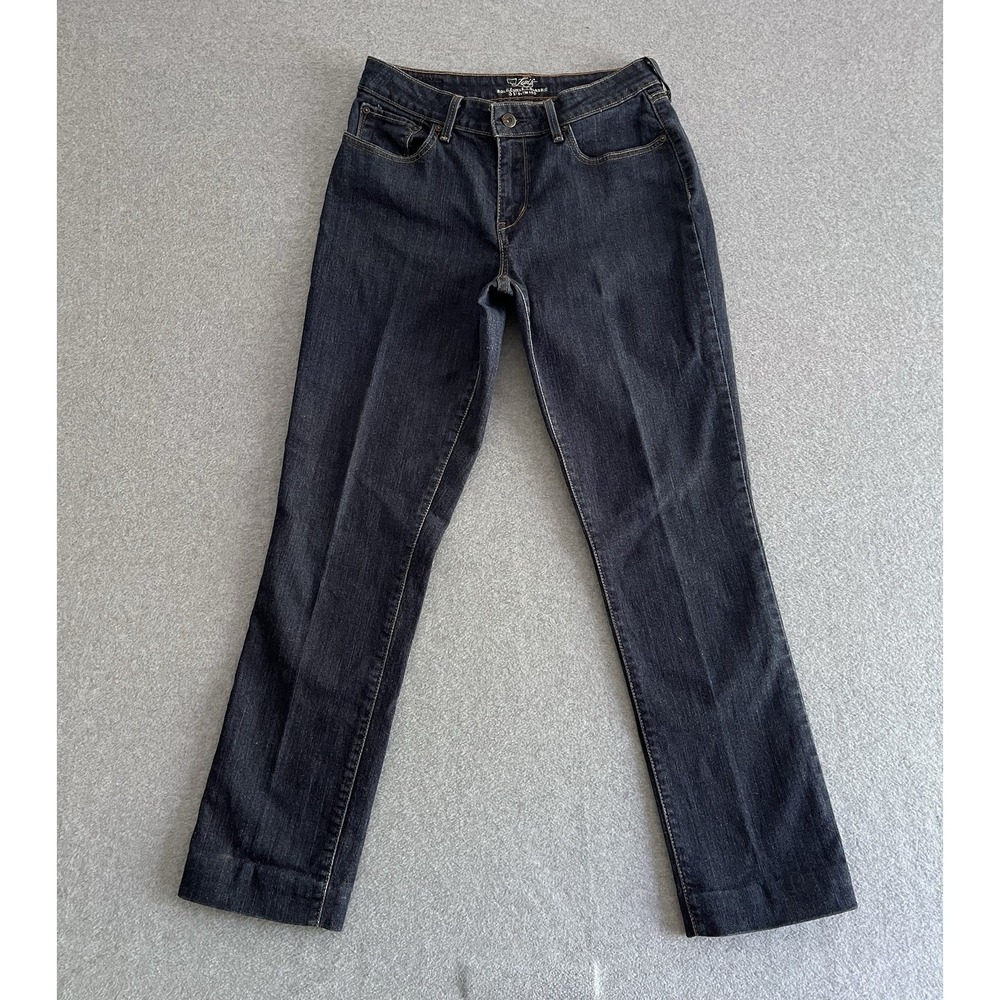Levi's Womens Bold Curve Classic Bootcut 31 Slim Leg Jeans Sz 12 Dark Wash‎ Crop